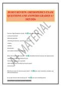 HURST REVIEW&colon; ORTHOPEDICS EXAM QUESTIONS AND ANSWERS GRADED A&plus; 2025&sol;2026