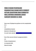 PMH-C EXAM STUDYGUIDE EXAM&lpar;ACTUAL EXAM&rpar; WITH CORRECT ACTUAL QUESTIONS AND CORRECTLY WELL DEFINED ANSWERS LATEST ALREADY GRADED A&plus; 2026