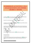 INTERMEDIATE ACCOUNTING 1&colon; CH&period; 1- 8 EXAM QUESTIONS AND ANSWERS GRADED A&plus; 2025&sol;2026