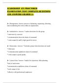 LEADERSHIP ATI PROCTORED EXAMINATION TEST COMPLETE QUESTIONS AND ANSWERS GRADED A&plus;