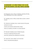 LEADERSHIP ATI PROCTORED TEST BANK EXAM QUESTIONS AND SOLUTIONS GRADED A&plus;