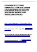 ILLUSTRATOR ACA TEST PREP EXAM&lpar;ACTUAL EXAM&rpar; WITH CORRECT ACTUAL QUESTIONS AND CORRECTLY WELL DEFINED ANSWERS LATEST ALREADY GRADED A&plus; 2026