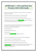LETRS Unit 1 - 4 Pre and Post Test Practice 2025-2026 Guide