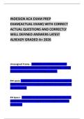 INDESIGN ACA EXAM PREP EXAM&lpar;ACTUAL EXAM&rpar; WITH CORRECT ACTUAL QUESTIONS AND CORRECTLY WELL DEFINED ANSWERS LATEST ALREADY GRADED A&plus; 2026