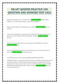 NR 607 QUIZZES PRACTICE 100 QUESTION AND ANSWERS TEST 2026