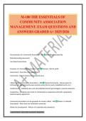 M-100 THE ESSENTIALS OF COMMUNITY ASSOCIATION MANAGEMENT&period; EXAM QUESTIONS AND ANSWERS GRADED A&plus; 2025&sol;2026