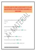 MATHNASIUM JOB ASSESSMENT EXAM QUESTIONS AND ANSWERS GRADED A&plus; 2025&sol;2026