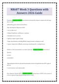 NR607 Week 3 Questions with Answers 2026 Guide