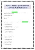 NR607 Week 5 Questions with Answers 2026 Study Guide