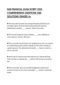 NAB FINANCIAL EXAM SCRIPT 2026 COMPREHENSIVE QUESTIONS AND SOLUTIONS GRADED A&plus;