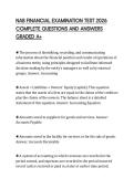 NAB FINANCIAL EXAMINATION TEST 2026 COMPLETE QUESTIONS AND ANSWERS GRADED A&plus;