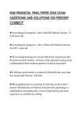 NAB FINANCIAL FINAL PAPER 2026 EXAM QUESTIONS AND SOLUTIONS 100 PERCENT CORRECT