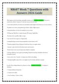 NR607 Week 7 Questions with Answers 2026 Guide