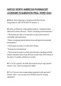 NAPLEX NORTH AMERICAN PHARMACIST LICENSURE EXAMINATION FINAL PAPER 2026