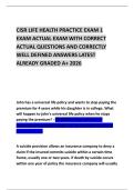 CISR LIFE HEALTH PRACTICE EXAM 1 EXAM ACTUAL EXAM WITH CORRECT ACTUAL QUESTIONS AND CORRECTLY WELL DEFINED ANSWERS LATEST ALREADY GRADED A&plus; 2026