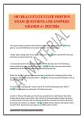 MO REAL ESTATE STATE PORTION EXAM QUESTIONS AND ANSWERS GRADED A&plus; 2025&sol;2026