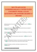 MSN 570 ADVANCED PATHOPHYSIOLOGY UNITED STATES UNIVERSITY WEEK 4&period; EXAM QUESTIONS AND ANSWERS GRADED A&plus; 2025&sol;2026