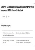 Alteryx Core Exam Prep Questions and Verified Answers&vert; 100&percnt; Correct&vert; Grade A