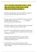 NAVY AVIATION MACHINIST MATE A EXAM Q&A 2026 STUDY GUIDE FINAL PAPER SOLVED QUESTIONS GRADED A&plus;