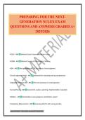 PREPARING FOR THE NEXT- GENERATION NCLEX EXAM QUESTIONS AND ANSWERS GRADED A&plus; 2025&sol;2026