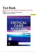 Critical Care Nursing Test Bank&colon; 9th Edition with MCQ & Rationales for NCLEX & AACN Prep