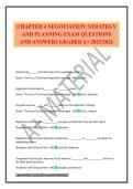 CHAPTER 4 NEGOTIATION&colon; STRATEGY AND PLANNING EXAM QUESTIONS AND ANSWERS GRADED A&plus; 2025&sol;2026
