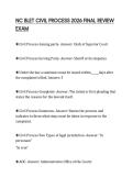 NC BLET CIVIL PROCESS 2026 FINAL REVIEW EXAM