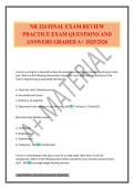 NR 324 FINAL EXAM REVIEW PRACTICE EXAM QUESTIONS AND ANSWERS GRADED A&plus; 2025&sol;2026