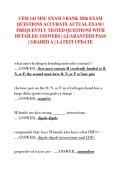 CEM 141 MSU EXAM 3 BANK 2026 EXAM  QUESTIONS ACCURATE ACTUAL EXAM &sol;  FREQUENTLY TESTED QUESTIONS WITH  DETAILED ANSWERS &vert; GUARANTEED PASS  &vert; GRADED A &vert; LATEST UPDATE