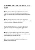 NC FUNERAL LAW EXAM 2026 MASTER STUDY EXAM