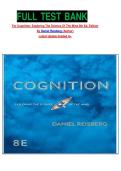 FULL TEST BANK For Cognition&colon; Exploring The Science Of The Mind 8th Ed&period; Edition By Daniel Reisberg &lpar;Author&rpar; Latest Update Graded A&plus;