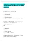 NC HEALTH SCIENCE ACTUAL EXAM PAPER 2026 TESTED QUESTIONS AND SOLUTIONS GRADED A&plus;