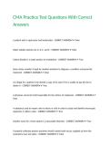 CMA Practice Test Questions With Correct Answers