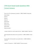 CMA Exam Study Guide Questions With Correct Answers