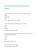CMA Final exam questions with correct answers