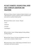 NC BLET DOMESTIC VIOLENCE FINAL PAPER 2026 COMPLETE QUESTIONS AND SOLUTIONS