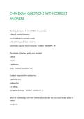 CMA EXAM QUESTIONS WITH CORRECT ANSWERS