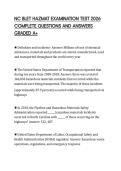 NC BLET HAZMAT EXAMINATION TEST 2026 COMPLETE QUESTIONS AND ANSWERS GRADED A&plus;