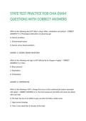 STATE TEST PRACTICE FOR CMA EXAM QUESTIONS WITH CORRECT ANSWERS 