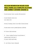 NCCAOM BIOMEDICINE BOARD EXAM FINAL PAPER 2026 COMPLETE SOLUTIONS AND CORRECT ANSWERS GRADED A&plus;