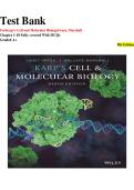 Karp's Cell and Molecular Biology 9th Edition Test Bank &ndash; Chapters 1&ndash;6 with Answer Key
