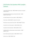 CMA Practice Test Questions With Complete Solutions