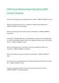 CMA Exam Review Exam Questions With Correct Answers