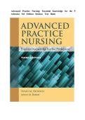 TEST BANK FOR ADVANCED PRACTISE NURSING 3RD EDITION BY SUSAN   ISBN 978-1284072570 COMPLETE GUIDE WITH RATIONALES 100&percnt; VERIFIED A&plus; GRADE ASSURED&excl;&excl;&excl;&excl;&excl;&excl;NEW LATEST UPDATE&excl;&excl;&excl;&excl;