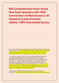 BSG Comprehensive Exam&vert; Brand New Exam Questions with 100&percnt; Correct Clear Verified Answers&vert; All Graded A&plus;&vert;Latest Premium Update&vert; 100&percnt; Guaranteed Success&period;