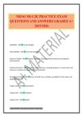 NR341 MS CJE PRACTICE EXAM QUESTIONS AND ANSWERS GRADED A&plus; 2025&sol;2026