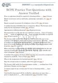 RCFE Practice Test Questions with  Answer Verified 