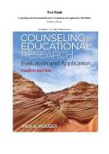 Test Bank Counseling and Educational Research&colon; Evaluation and Application&comma; 4th Edition&period; By Rick A&period; Houser&period; &lpar;All Chapters 1- 21&comma; 100&percnt; Verified Answers&rpar;