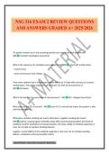 NSG 316 EXAM 2 REVIEW QUESTIONS AND ANSWERS GRADED A&plus; 2025&sol;2026