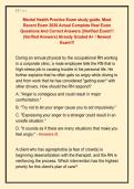 Mental Health Practice Exam study guide&comma; Most  Recent Exam 2026 Actual Complete Real Exam  Questions And Correct Answers &vert;&vert;Verified Exam&excl;&excl;&excl;  &lpar;Verified Answers&rpar; Already Graded A&plus; &sol; Newest  Exam&excl;&excl;&excl;